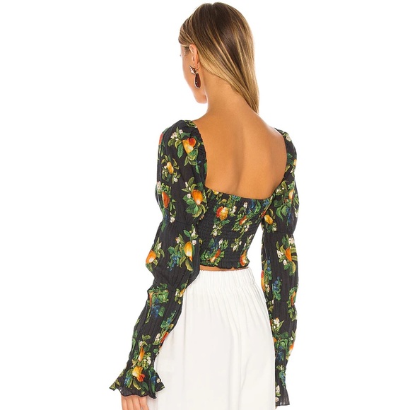 Ada Top in Dark Orchard Print size 4 - Picture 3 of 4